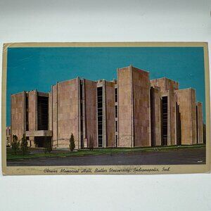 Vintage 1960s Butler University Clowes Memorial Hall Postcard